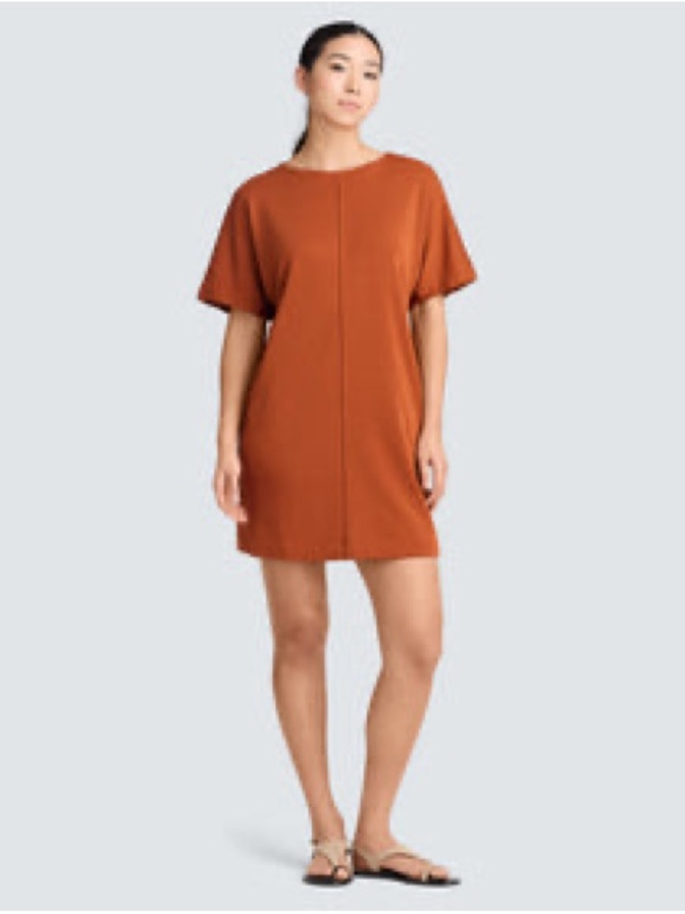 Unbound Merino Amber Boatneck T-Shirt Dress Size Large
